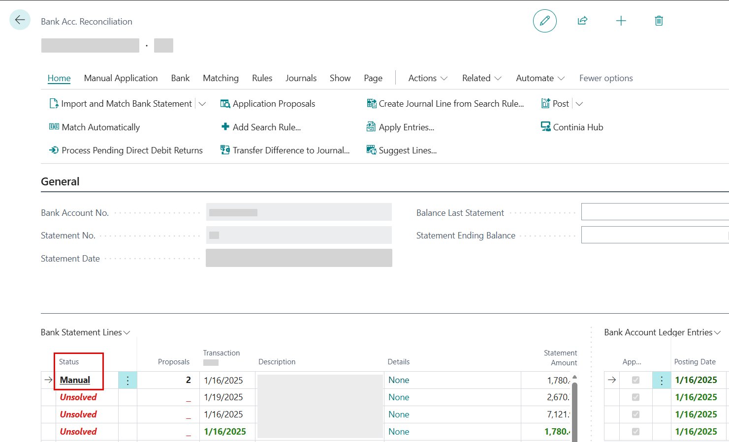 Open the Payment Application Review